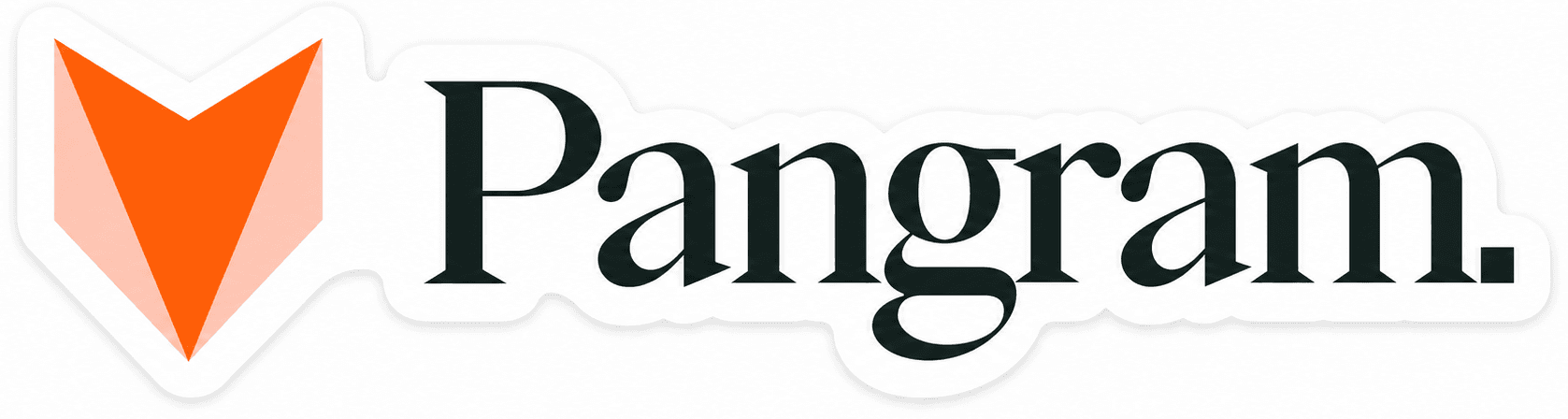 Pangram sticker